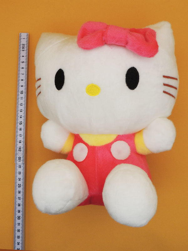 Chat Noeud Rose Hello Kitty - Peluche Vintage Officielle 30cm