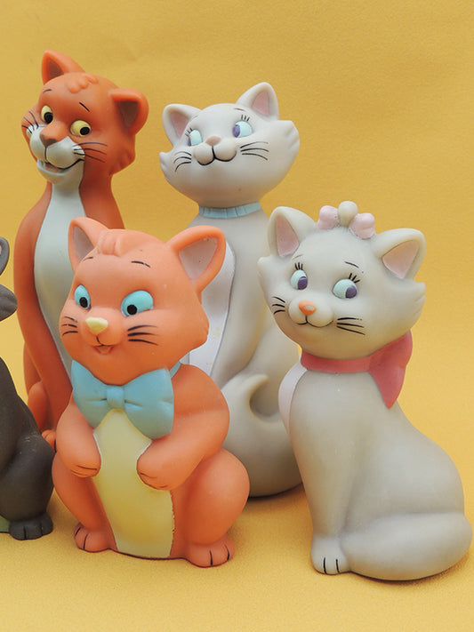 Disney Aristochats - Lot 5 Chats Pouets Anciens - Duchesse Marie Berlioz Toulouse Thomas O'Malley