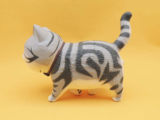 Figurine Chat Tête Ronde Actoys 14cm - Chat N°01 Kawaii