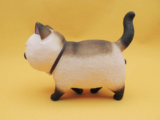 Figurine Chat Tête Ronde Actoys 14cm - Chat N°04 Kawaii