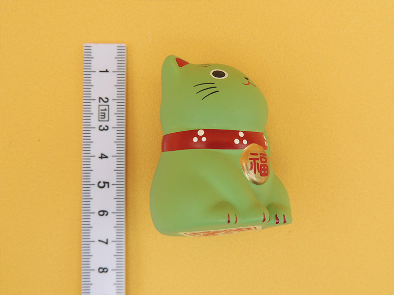 Maneki Neko - Chat Japonais Porte Bonheur Vert - Céramique (Import Japon)
