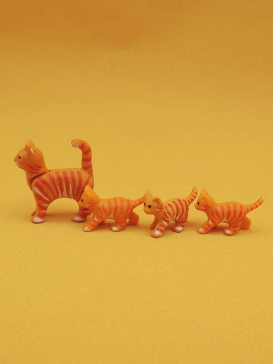 Maman Chat & Chatons Roux - Jouets Figurines Animaux Playmobil