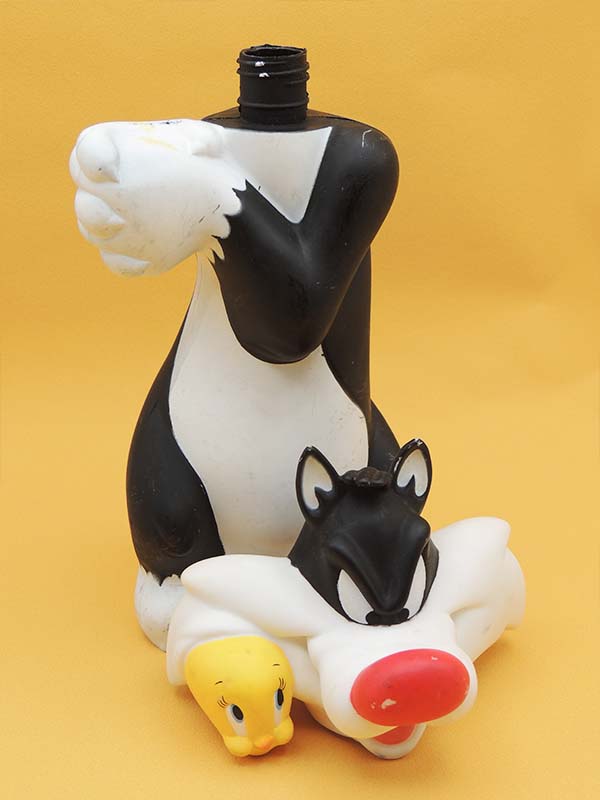 Sylvestre Le Chat - Bouteille Bain Moussant Soaky - Vintage 1995 Looney Tunes