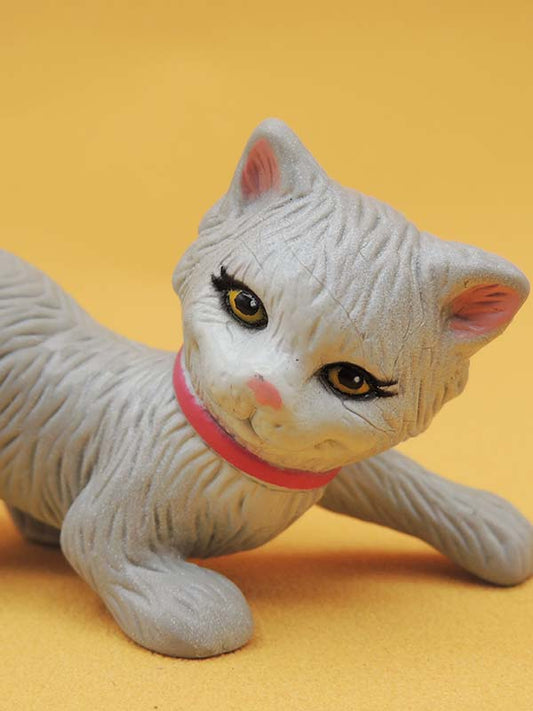 Barbie - Figurine Chat Gris Barbie Vétérinaire - Mattel Vintage 2004