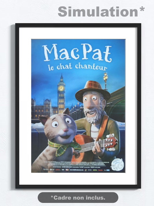 MacPat Le Chat Chanteur - Affiche Cinéma (2024) - Format 40x53cm