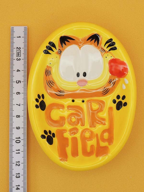 Garfield Porte Savon Jaune - Céramique Vintage Paws