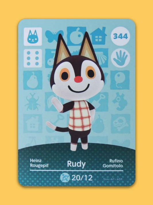 Animal Crossing - RUDY N°344 - Carte Amiibo NFC - Nintendo