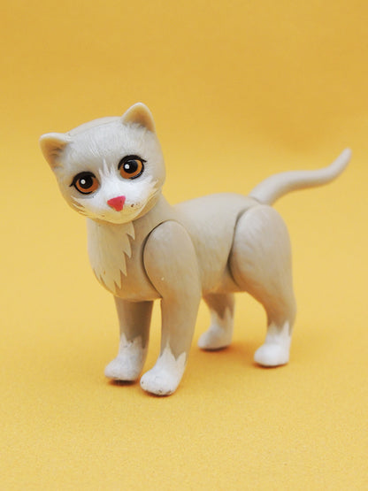 Barbie - Figurine Chat Gris Tête Mobile - Mattel Vintage 1995