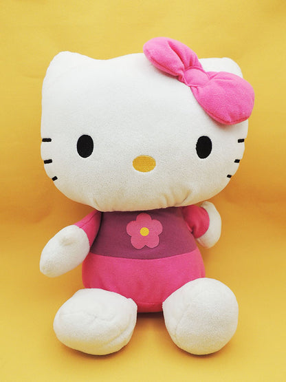 Chat Fleur Rose Hello Kitty - Grande Peluche 2011 Officielle 40cm