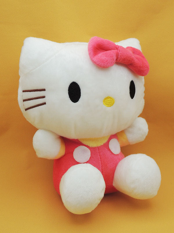 Chat Noeud Rose Hello Kitty - Peluche Vintage Officielle 30cm