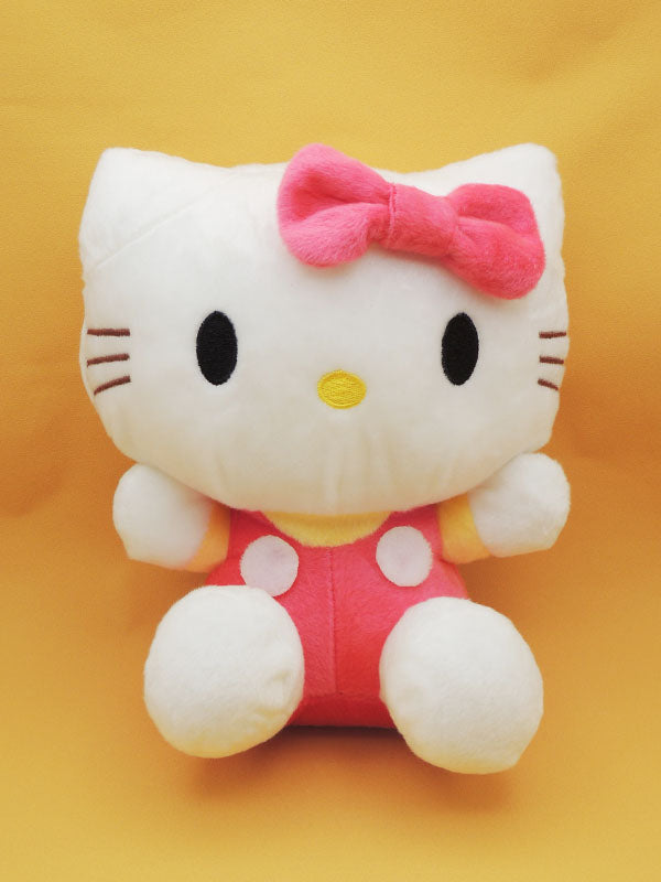 Chat Noeud Rose Hello Kitty - Peluche Vintage Officielle 30cm