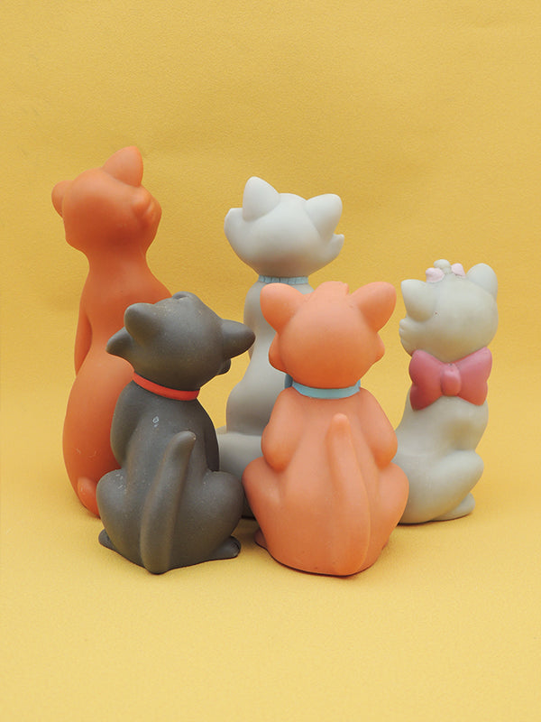 Disney Aristochats - Lot 5 Chats Pouets Anciens - Duchesse Marie Berlioz Toulouse Thomas O'Malley