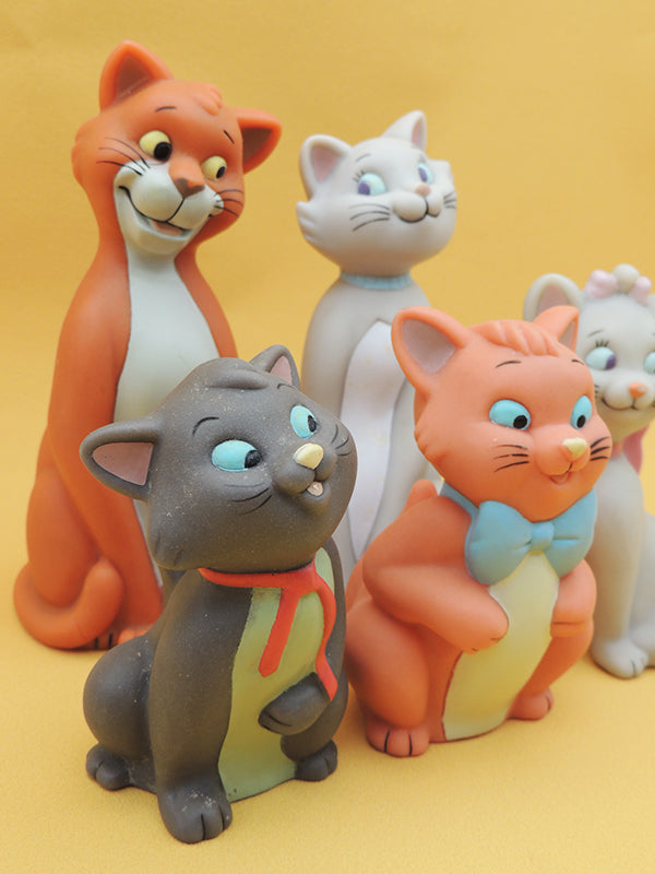 Disney Aristochats - Lot 5 Chats Pouets Anciens - Duchesse Marie Berlioz Toulouse Thomas O'Malley