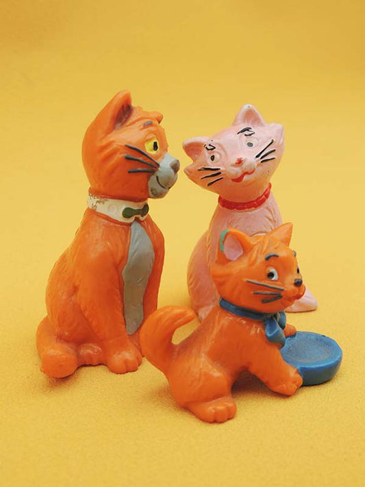 Disney - Lot 3 Chats - Figurines Les Aristochats - Bullyland 1982