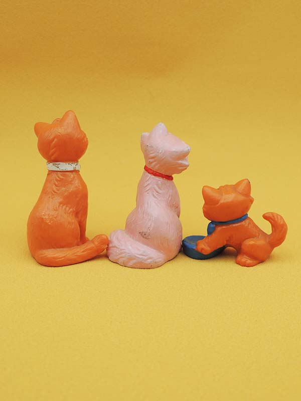 Disney - Lot 3 Chats - Figurines Les Aristochats - Bullyland 1982