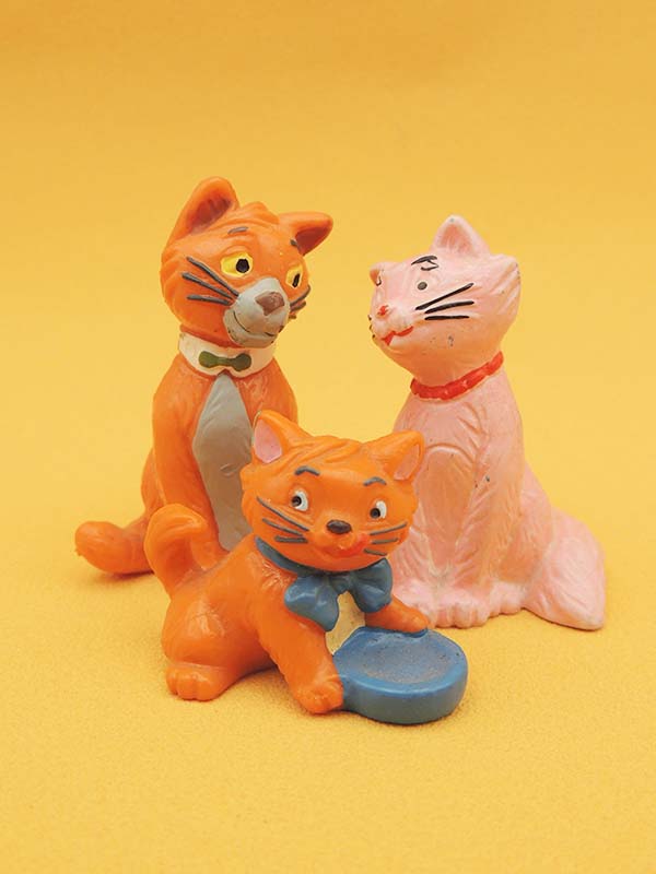 Disney - Lot 3 Chats - Figurines Les Aristochats - Bullyland 1982