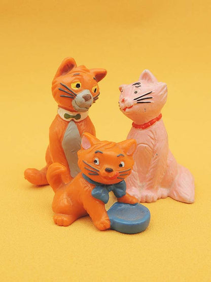 Disney - Lot 3 Chats - Figurines Les Aristochats - Bullyland 1982