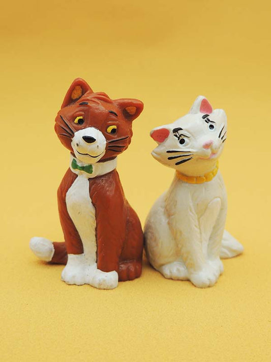 Disney - Lot 2 Chats - Figurines Les Aristochats - Bullyland 1982