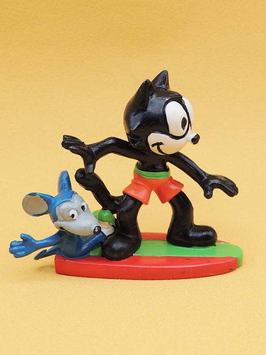 Felix le Chat - Surf & Souris - Figurine PVC Vintage 1980