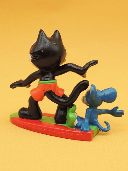Felix le Chat - Surf & Souris - Figurine PVC Vintage 1980