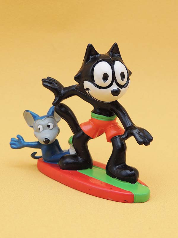 Felix le Chat - Surf & Souris - Figurine PVC Vintage 1980