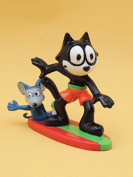 Felix le Chat - Surf & Souris - Figurine PVC Vintage 1980