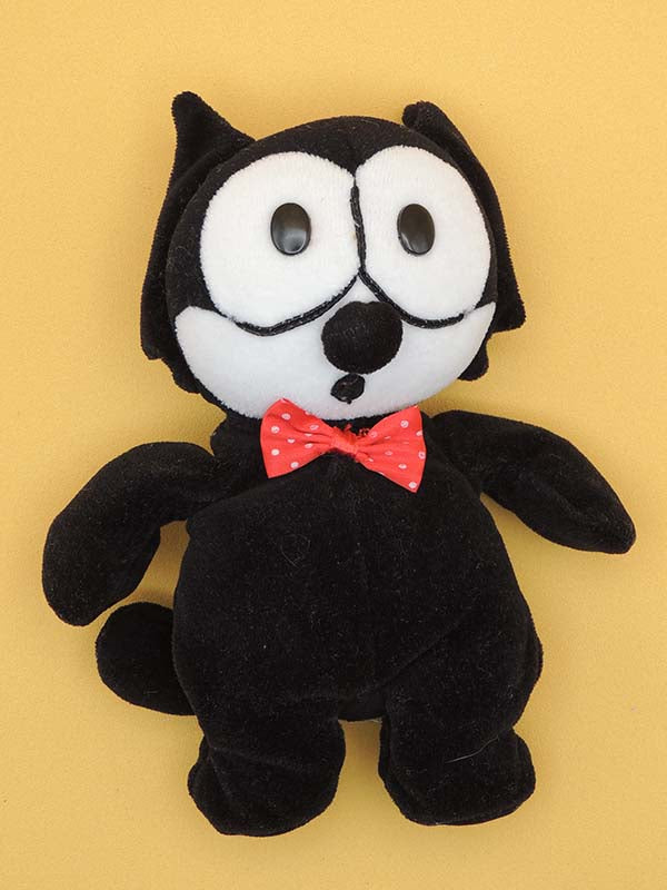 Félix Le Chat - Nœud Papillon Rouge Peluche Vintage - 18cm
