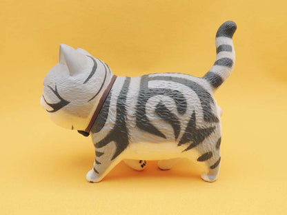 Figurine Chat Tête Ronde Actoys 14cm - Chat N°01 Kawaii