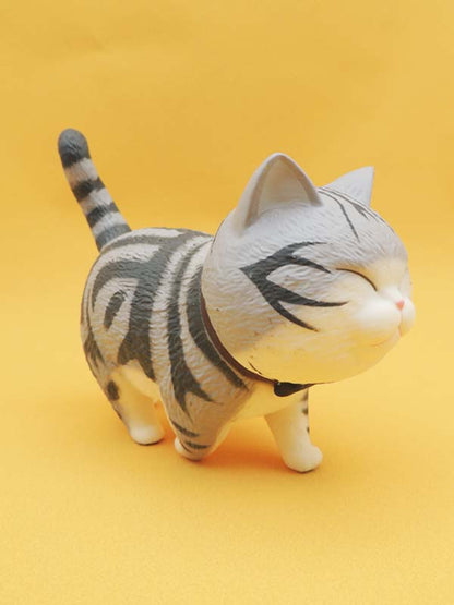 Figurine Chat Tête Ronde Actoys 14cm - Chat N°01 Kawaii