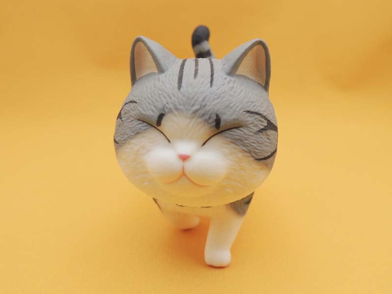 Figurine Chat Tête Ronde Actoys 14cm - Chat N°03 Kawaii