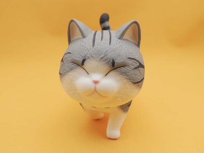Figurine Chat Tête Ronde Actoys 14cm - Chat N°03 Kawaii