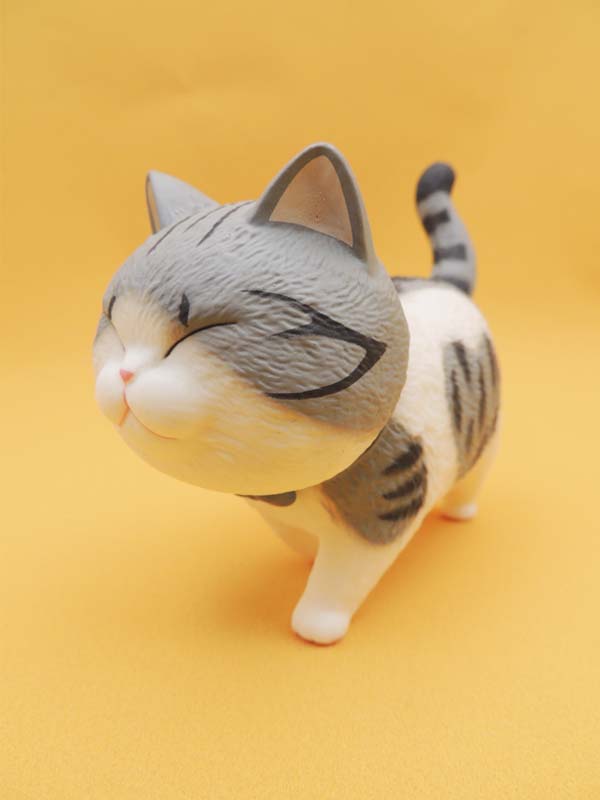 Figurine Chat Tête Ronde Actoys 14cm - Chat N°03 Kawaii