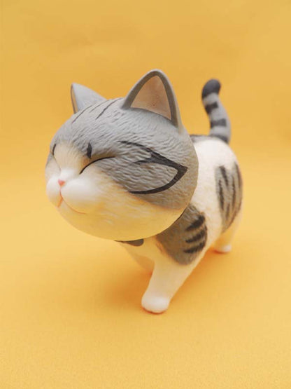Figurine Chat Tête Ronde Actoys 14cm - Chat N°03 Kawaii