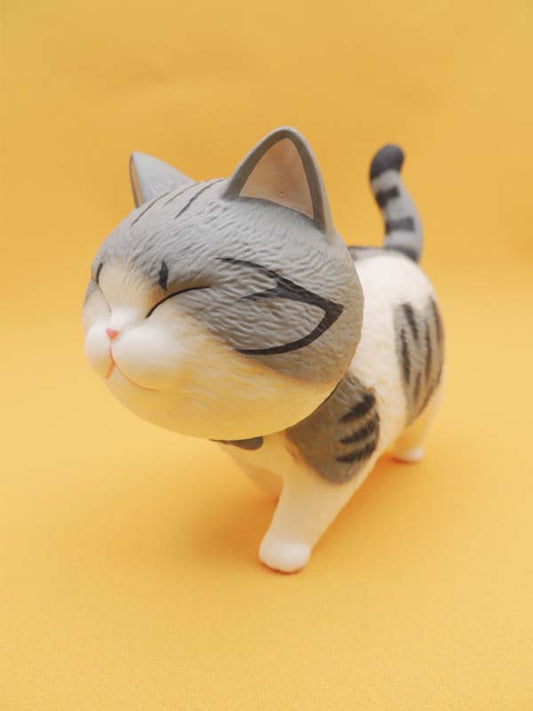 Figurine Chat Tête Ronde Actoys 14cm - Chat N°03 Kawaii