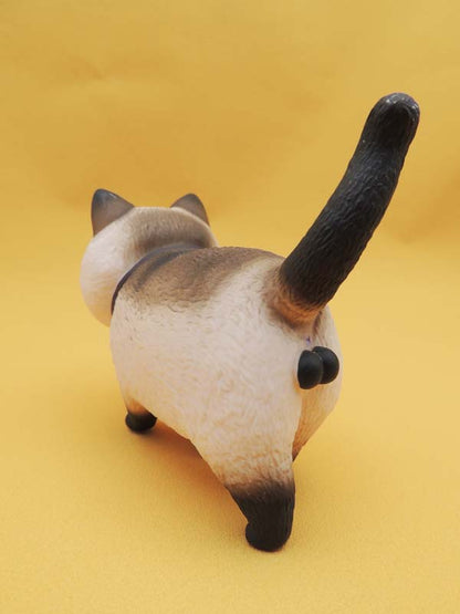Figurine Chat Tête Ronde Actoys 14cm - Chat N°04 Kawaii