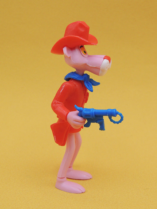 KINDER Surprise - Panthère Rose 1989 - N°03 Cowboy Figurine Montable Vintage