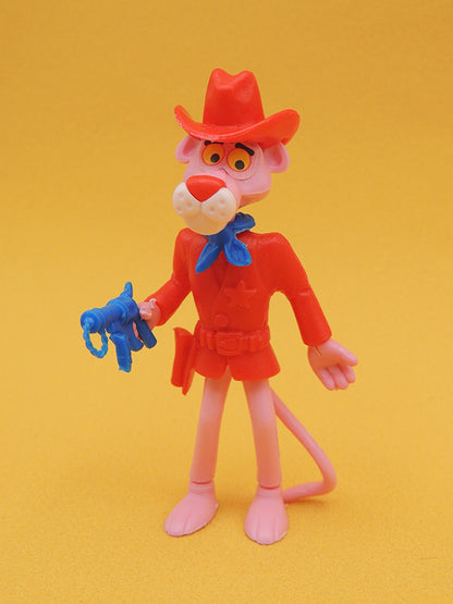 KINDER Surprise - Panthère Rose 1989 - N°03 Cowboy Figurine Montable Vintage