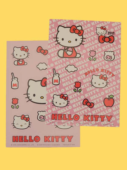 Hello Kitty Vintage Mc Donald's 2009 - 2 Planches Stickers Kawaii Chat