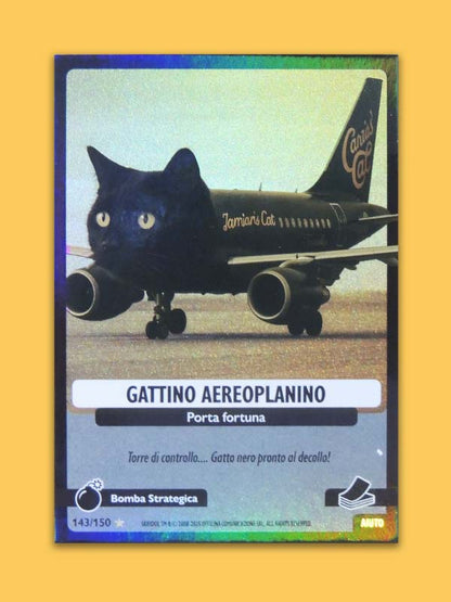 Gattino Aeroplanino N°143 - Italian Brainrot Skifidol - Cartes Panini
