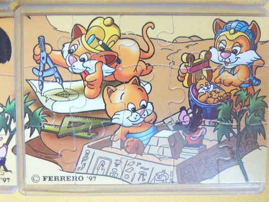 Les Egyptochats - Puzzle (Série de 4) Kinder Ferrero 1997