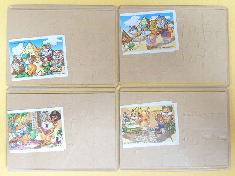Les Egyptochats - Puzzle (Série de 4) Kinder Ferrero 1997