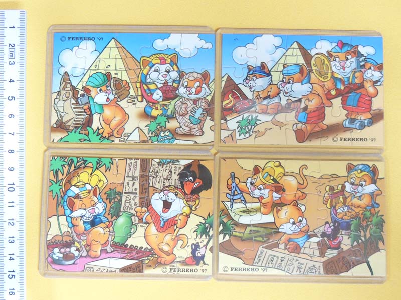 Les Egyptochats - Puzzle (Série de 4) Kinder Ferrero 1997