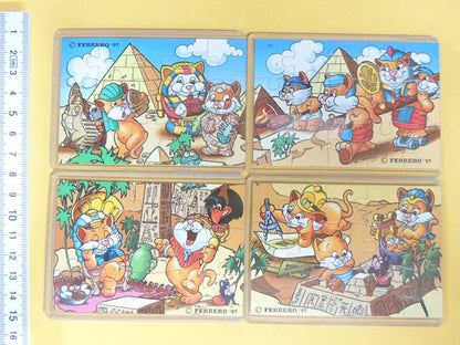 Les Egyptochats - Puzzle (Série de 4) Kinder Ferrero 1997