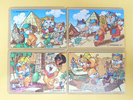 Les Egyptochats - Puzzle (Série de 4) Kinder Ferrero 1997