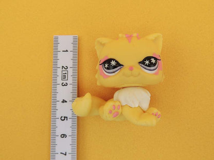 Littlest Pet Shop - Chat Persan Jaune Yeux Etoilés - #878 LPS Hasbro