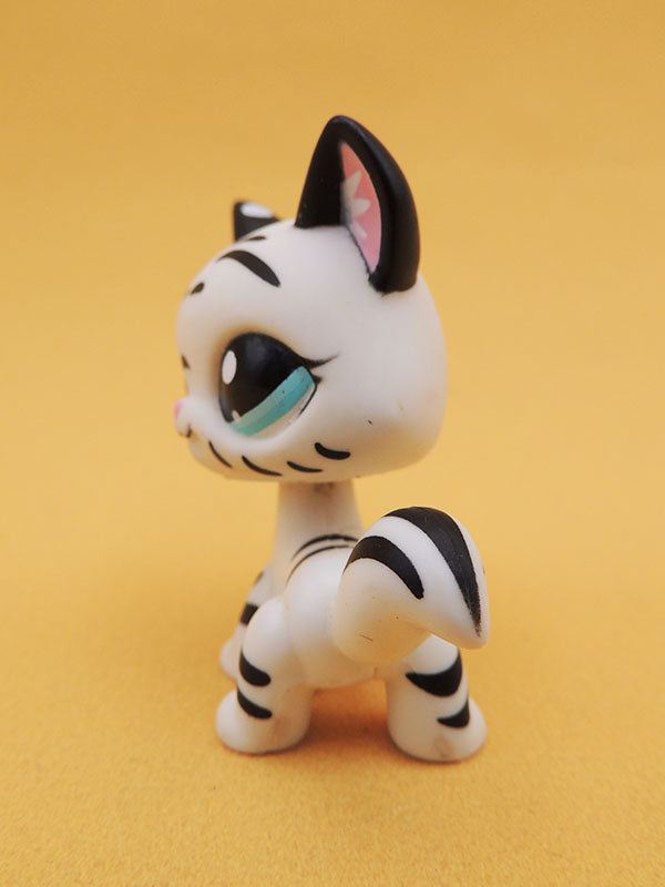 Littlest Pet Shop - Chat Tigré Noir et Blanc - #1498 LPS Hasbro