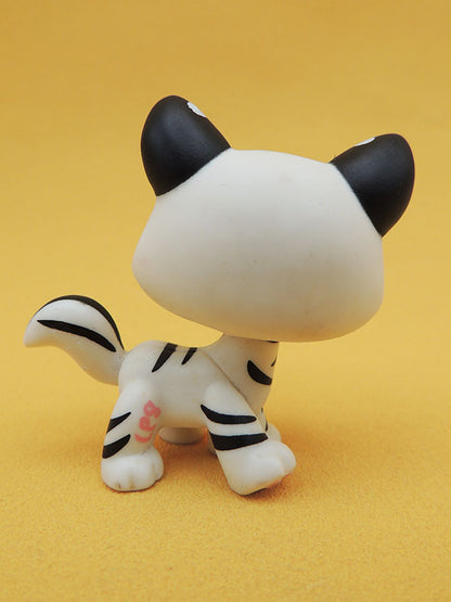 Littlest Pet Shop - Chat Tigré Noir et Blanc - #1498 LPS Hasbro