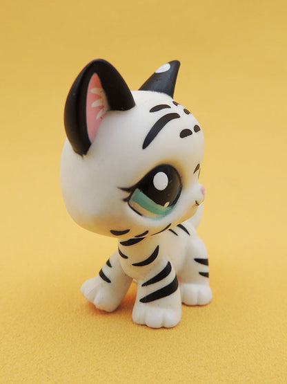 Littlest Pet Shop - Chat Tigré Noir et Blanc - #1498 LPS Hasbro