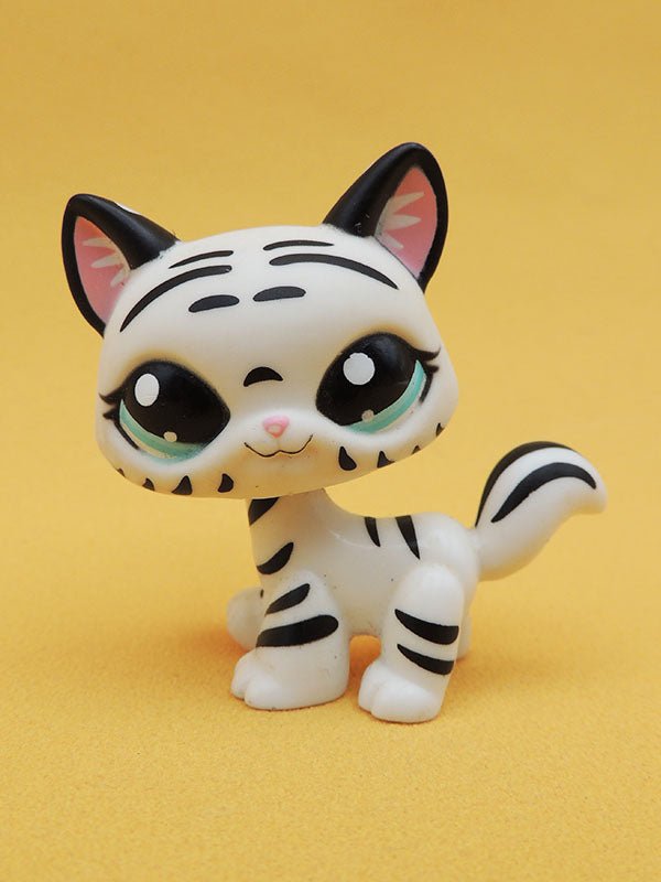 Littlest Pet Shop - Chat Tigré Noir et Blanc - #1498 LPS Hasbro