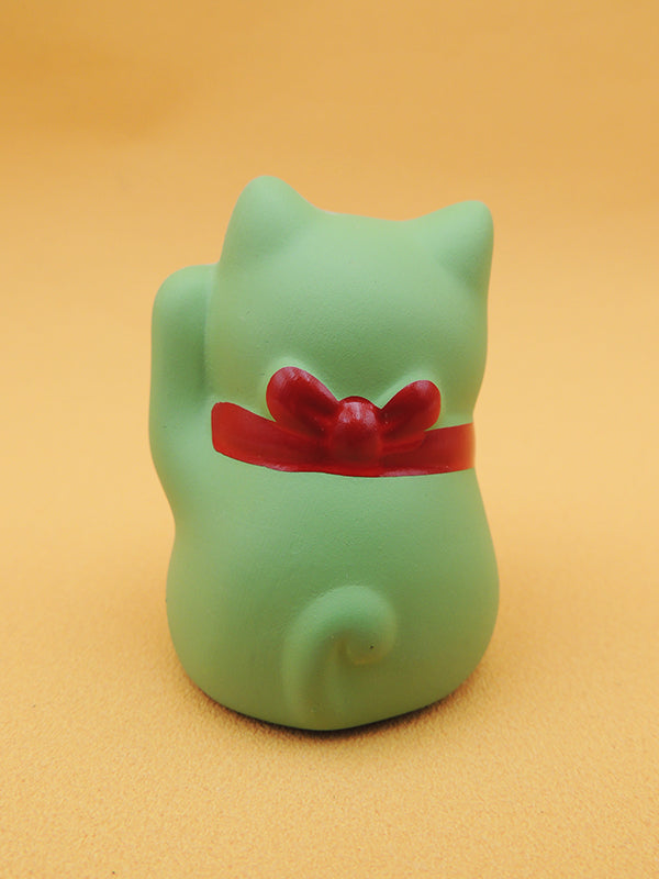 Maneki Neko - Chat Japonais Porte Bonheur Vert - Céramique (Import Japon)